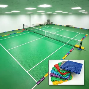 Portable Modular Removable Badminton Flooring for Temporary Outdoor Sports Venues