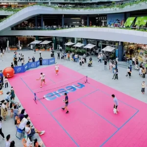 Portable Multi Purpose Sports Flooring for Pickleball and Handball Easy Installation PP Interlocking Court with Lines