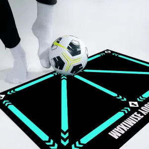 Portable Non-Slip Wear-Resistant Rubber Mat for Indoor Football Skills Training Ball-Feeling Floor Equipment