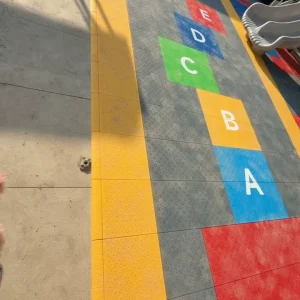 Portable Outdoor PP Basketball Court Interlocking Floor Tiles, Click Installation