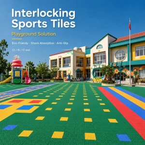 Portable Outdoor Prefab Basketball Court Kit with PP Tiles Marking Plastic Court Flooring for Playground