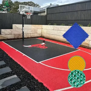 Portable Outdoor Weather Resistant PP Plastic Modular Interlocking Eco-Friendly Anti-Slip Basketball Sports Flooring