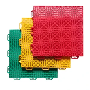 Portable PP Interlocking Flooring Tiles for Outdoor Tennis Pickleball and Football Courts with Drainage Design