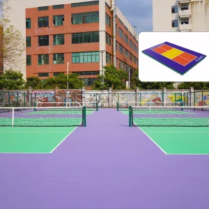 Portable Pickleball Court Flooring Tiles and Roll Mat