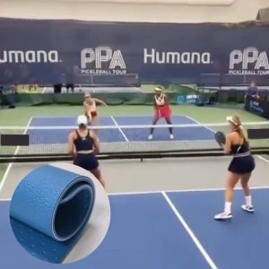 Portable Pickleball Court PVC Flooring Roll Mat with Anti-Slip Shock-Absorbing Surface for Indoor and Outdoor Use