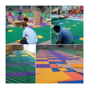 Portable Plastic Interlock Sports Flooring Kindergarten Basketball Court Anti skid Suspended Assembled Floor