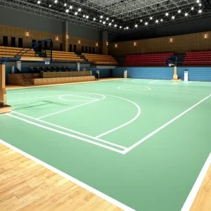 Portable Sports Court Flooring Mat Outdoor and Indoor Anti Slip Sports PVC Adhesive Flooring Roll