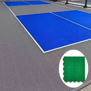 Portable Suspended Polypropylene Interlocking Floor Mat for Backyard Pickleball Basketball Badminton Courts Waterproof Flooring