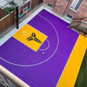 Portable TPE Interlocking Sports Flooring Tiles for Basketball Court Tile for Home Yard School Sport Events