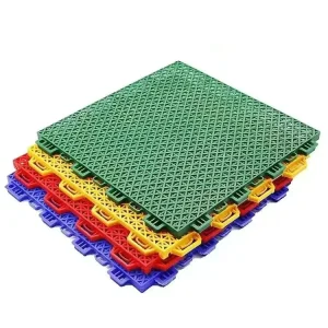 Portable intelligent Pp interlocking sports ground material plastic tiles temporary basketball floor outdoor