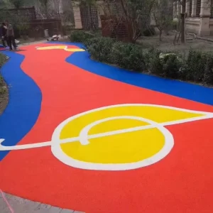 Prefabricated EPDM Rubber Track System, 13 mm Thick, Shock Absorption, Anti-Bacterial, for Soccer