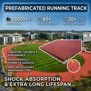 Prefabricated Rubber Running Track Factory Direct Anti-UV Durable IAAF Standard Sports Flooring