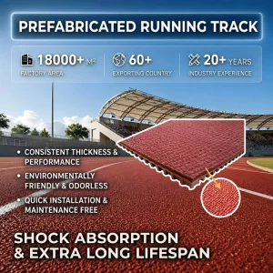Prefabricated Rubber Running Track IAAF Certified Professional Athletic Track Surface Factory Direct Supply