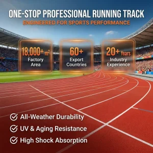Prefabricated Rubber Running Track Mat Easy Installation Honeycomb Backing Professional Athletic Track Surface For Schools