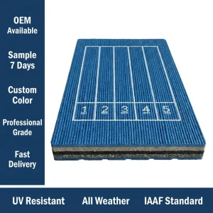 Prefabricated Rubber Running Track Roll, IAAF Certified, for Indoor and Outdoor Athletic Stadiums