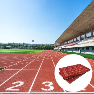 Prefabricated Sandwich Running Track Carpet System, Athletic Rubber Running Track