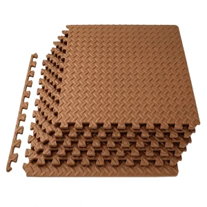 Premium Brown EVA Gym Mat Durable Gym Floor Mats Interlocking Mat Puzzle Mats Custom Color High Density Tile