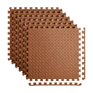 Premium Dark Brown EVA Gym Mat Durable Gym Floor Mats Interlocking Mat Puzzle Mats Custom Color High Density