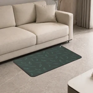 Premium Green Feather Texture Grounding Mat Natural Rubber + Conductive PU for Durable Home Office Anti Static Pain Relief Use