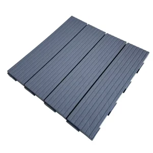 Premium Interlocking Waterproof Anti-Slip Eco-Friendly Traditional Design Wood Plastic Composite Floor Tiles 3-Year Warranty