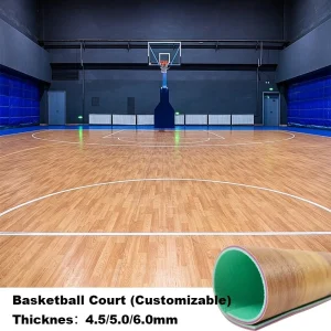 Premium Maple Piso Vinilico Sport Flooring for Professional Gyms and Studios