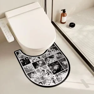 Premium Skin-Friendly Large Light Luxury Diatom Mud Mat Stain-Resistant Cuttable Non-Slip Mat for Homestay Bathroom Kitchen Hall
