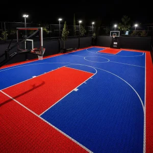 Premium Waterproof Anti slip PP Suspended Interlocking Sports Flooring Tiles For Outdoor Basketball Court