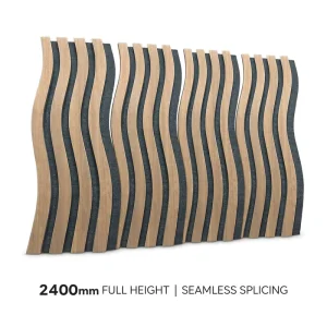 Premium Wooden Acoustic Panels Fireproof NRC 0.85+ Modern Design Sound Insulation Slatwall Treatment for Call Center Space