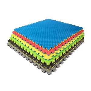 Printed Wood Grain Thick EVA Foam Play Mat, Interlocking Puzzle Floor Tiles for Gym Equipment