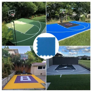 Pro Basketball Court Plastic Flooring Shock Absorbing Wear Resistant Eco Friendly Anti Slip 10 Year Warranty Indoor Outdoor Use