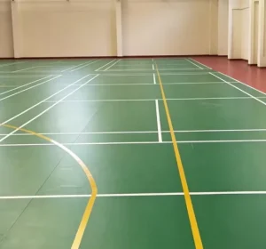 Professional 4.8mm Green Badminton Court Mat PVC Sports Flooring Anti slip 1.15mm Wear Layer Indoor Gym Sports Floor Mat