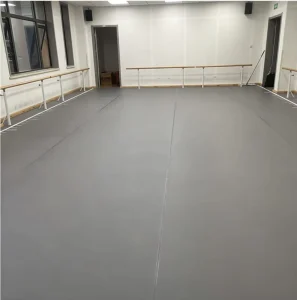 Professional 5.2mm Grey PVC Dance Floor Mat 1.2mm Wear Layer Indoor Vinyl Sports Flooring for Dance Studio Yoga Gym Ballet