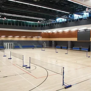 Professional Badminton Volleyball Pickleball Wood Floor FIBA Certified Mobile System Quick Installation Event Level Surface
