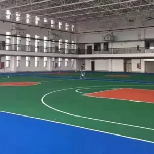 Professional Durable Silicone PU High Density Fireproof Slip Resistant Multi Purpose Sports Court Flooring for Indoor Use