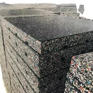 Professional Eco-Friendly Non-Toxic 1m X 1m Rubber Flooring Tiles Superior Shock Absorption Customizable Size Color for Gym