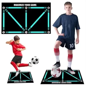 Professional Football Training Mat Non-Slip Soccer Footwork Practice Rug Home Gym Floor Mat for Kids & Adults