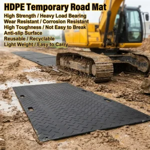 Professional Grade Interlocking Recycled PE Ground Mat for Mining Exploration Remote Camp Area Floor