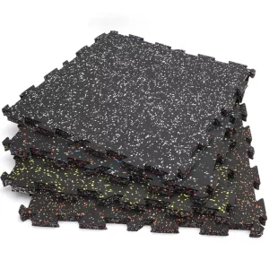 Professional High Density Gym Interlocking Rubber Floor Mat Easy to Install Shock Absorbing for Sport Use