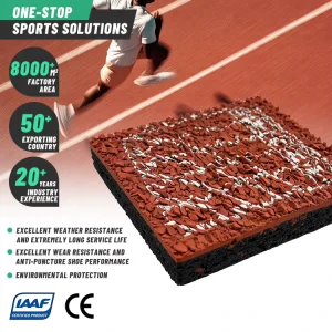 Professional Manufacturer Sports Flooring Project Use Rubber PU EPDM 13mm Sandwich System Playground Stadium Running Track