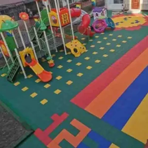Professional PP Interlocking Floor Tile Waterproof Cartoon PVC Child Vinyl Floor Indoor for Playing Area