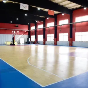 Professional PVC Vinyl Basketball Court Wooden Texture UV Coated 3 8mm Thick Waterproof & Anti Bacterial Indoor Sport Flooring