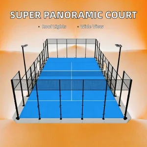 Professional Panoramic Padel Tennis Court 20m*10m Steel Artificial Grass Outdoor Sports Flooring
