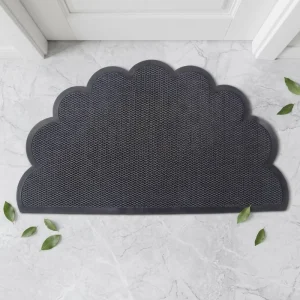 Professional Scraper Door Mat, Fast-Draining, PET Material, 3cm Thick, Grid Pattern, Rubber Backing