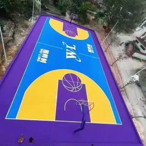 Professional Silicone PU Eco Friendly Waterproof Sports Court Liquid Coating 8 10 Year Lifetime for Basketball Clay Tennis Court