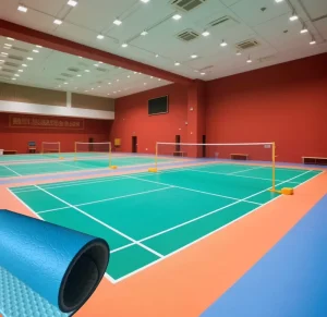 Professional Sports Non slip Rubber Badminton Volleyball Court Indoor and Outdoor Pvc Plastic Floor Coil