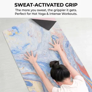 Professional Suede Yoga Mat 1.5mm Natural Rubber Base Sweat-Absorbent Non-Slip Foldable Carrying Bag Eco-Friendly for Hot Yoga