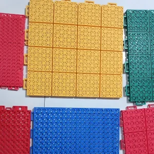 Professional Suspended Interlocking Pickleball Court Flooring Slip-Resistant Outdoor Sports Tiles