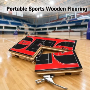 Professional Tournament Ready Maple Wood Interlocking Floor Tiles Advanced Shock Absorption High Performance Indoor Basketball