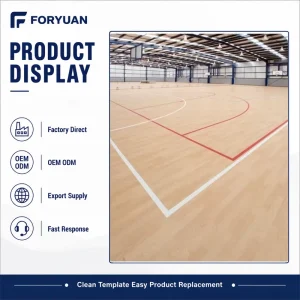 Project Ready Wear Resistant Commercial PVC Sports Flooring Roll For Indoor Football Hall Basketball Court Projects