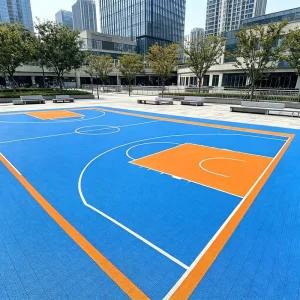 Promotional Shock Absorption DIY Modular Sports Floor Tile Low-maintenance Interlocking Sports Flooring For Sports Venues
